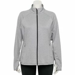 Plus Size Tek Gear® Performance Zip-Front Jacket Chilled Wine