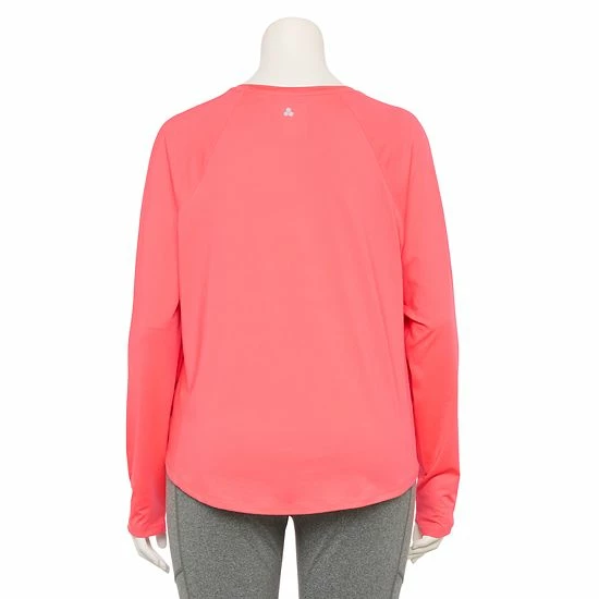 Plus Size Tek Gear® Performance Long Sleeve Tee Little Lavender - Image 2