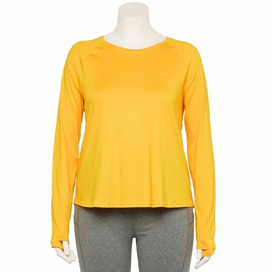 Plus Size Tek Gear® Performance Long Sleeve Tee Little Lavender - Image 7