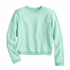 Girls 7-16 Tek Gear® Cozy Micro Fleece Crew Sweatshirt In Regular & Plus Shy Green