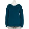 Plus Size Tek Gear® Ultrasoft Fleece Crewneck Tunic Natural Scallop