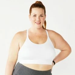Plus Size Tek Gear® Seamless Low-Impact Sports Bra Black
