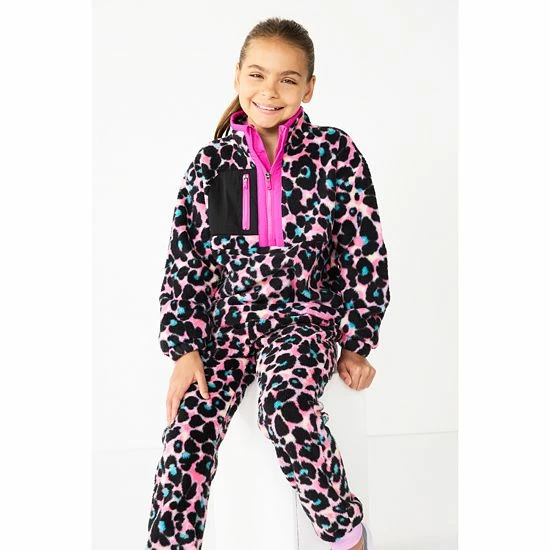 Girls 7-16 Tek Gear® Sherpa Pullover In Regular & Plus Fanatic Pink - Image 3