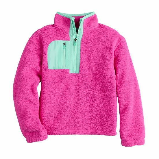 Girls 7-16 Tek Gear® Sherpa Pullover In Regular & Plus Fanatic Pink - Image 7