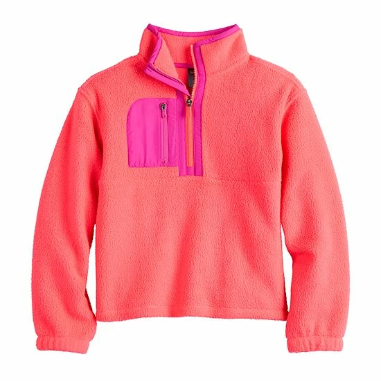 Girls 7-16 Tek Gear® Sherpa Pullover In Regular & Plus Fanatic Pink - Image 8