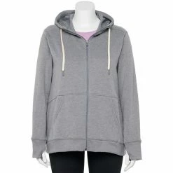 Plus Size Tek Gear® Ultrasoft Fleece Jacket Charcoal