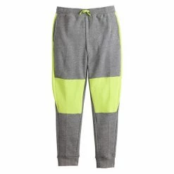 Kids 7-20 Tek Gear® Colorblock Ultrasoft Fleece Joggers In Regular & Husky Light Gray Heather