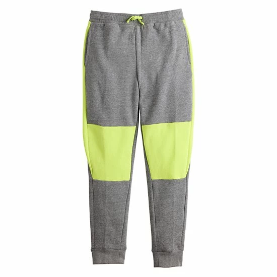Kids 7-20 Tek Gear® Colorblock Ultrasoft Fleece Joggers In Regular & Husky Light Gray Heather