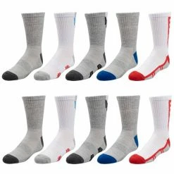 Boys Tek Gear® 10-Pack Performance Crew Socks Charcoal Gray Heather -Tek Gear Shop unnamed file 2865