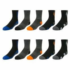 Boys Tek Gear® 10-Pack Performance Crew Socks Charcoal Gray Heather -Tek Gear Shop unnamed file 2866