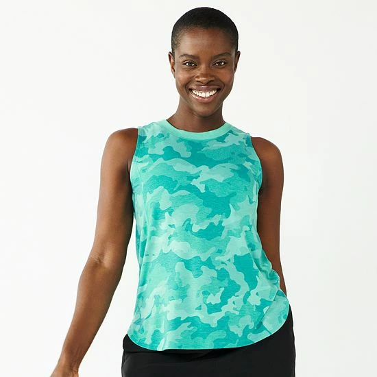 Women's Tek Gear® Easy High-Low Tank Green Romantica - Image 12