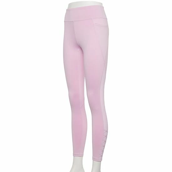 Women's Tek Gear® Criss-Cross High-Waisted Mesh Leggings Daydream Purple - Image 4