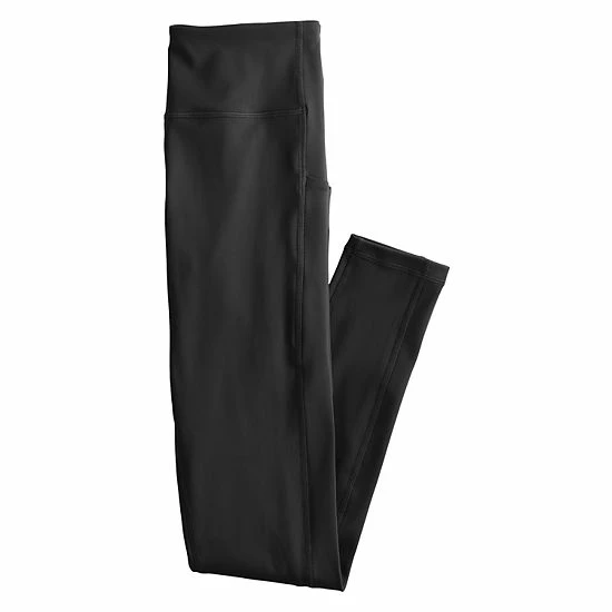 Women's Tek Gear® Ultrastretch High-Waisted Side Pocket Full-Length Leggings Black - Image 3