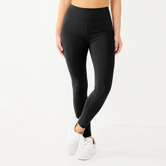 Women's Tek Gear® Ultrastretch High-Waisted Side Pocket Full-Length Leggings Black - Image 4