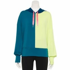 Women's Tek Gear® French-Terry Cropped Hoodie Night Life Teal