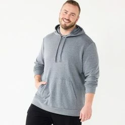 Big & Tall Tek Gear® French-Terry Fleece Hoodie Shawn Purple