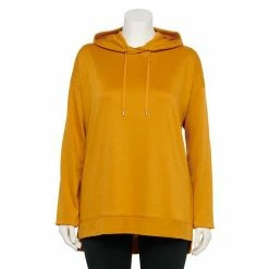 Plus Size Tek Gear® Stretch Fleece Tunic Hoodie Black