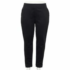 Plus Size Tek Gear® Ultrasoft Fleece Banded-Bottom Pants Chilled Wine