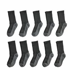 Boys Tek Gear® Lightweight 10-Pack Performance Crew Socks Black