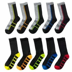 Boys Tek Gear® Lightweight 10-Pack Performance Crew Socks Black -Tek Gear Shop unnamed file 3322