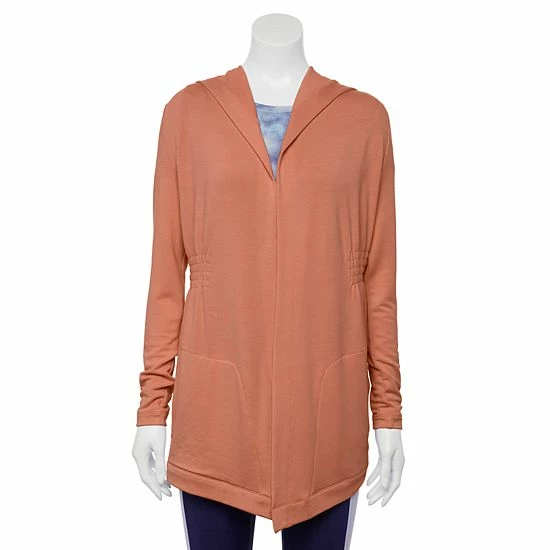 Women's Tek Gear® French Terry Hooded Wrap Charcoal - Image 7