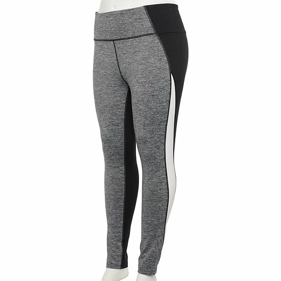 Plus Size Tek Gear® Colorblock Brushed High-Waisted Leggings 1 Plus Size Tek Gear® Colorblock Brushed High-Waisted Leggings