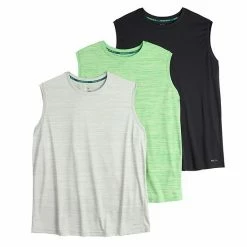 Big & Tall Tek Gear® 3-Pack Dry Tek Muscle Tee Black Green White