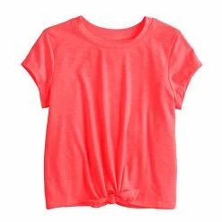 Girls 7-16 Tek Gear® Knot Front Fashion Tee In Regular & Plus Size Paisley Peach