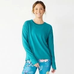 Women's Tek Gear® Mesh High-Low Hem Tee Grape Yard