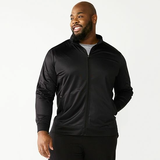 Big & Tall Tek Gear® Tricot Full-Zip Jacket Hawk Gray 2 Big & Tall Tek Gear® Tricot Full-Zip Jacket Hawk Gray - Image 2