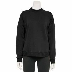 Women's Tek Gear® Ultrasoft Fleece Mockneck Sweatshirt Natural Scallop