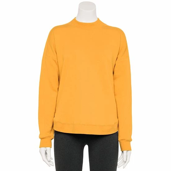Women's Tek Gear® Ultrasoft Fleece Mockneck Sweatshirt Natural Scallop - Image 5