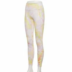 Petite Tek Gear® High-Waisted Leggings With Side Pockets Light Yellow Tie Dye