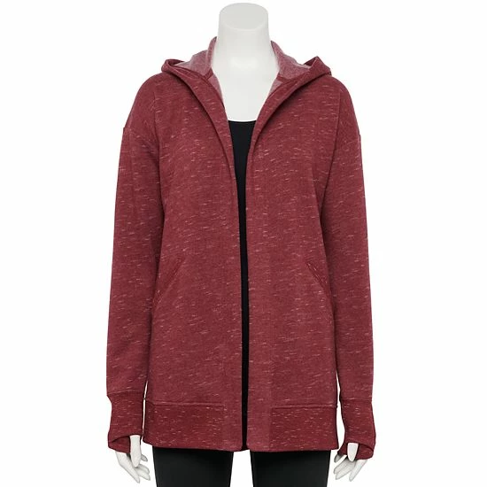 Women's Tek Gear® Ultrasoft Fleece Wrap Cardigan Chilled Wine - Image 5