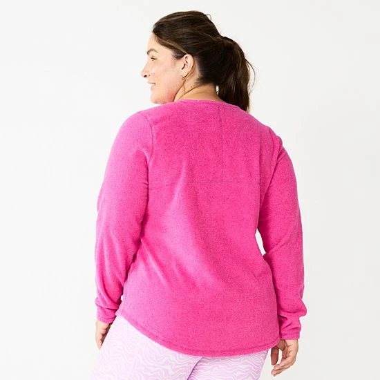 Plus Size Tek Gear® Microfleece Crewneck Top Maxwell Purple 2 Plus Size Tek Gear® Microfleece Crewneck Top Maxwell Purple - Image 2
