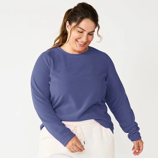 Plus Size Tek Gear® Microfleece Crewneck Top Maxwell Purple 6 Plus Size Tek Gear® Microfleece Crewneck Top Maxwell Purple - Image 6