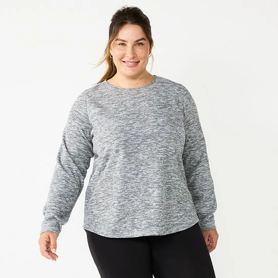 Plus Size Tek Gear® Microfleece Crewneck Top Maxwell Purple 7 Plus Size Tek Gear® Microfleece Crewneck Top Maxwell Purple - Image 7