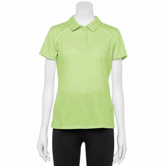 Women's Tek Gear® Button Placket Golf Polo Black - Image 6
