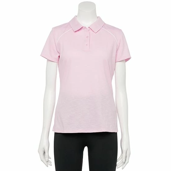 Women's Tek Gear® Button Placket Golf Polo Black - Image 10