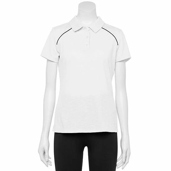 Women's Tek Gear® Button Placket Golf Polo Black - Image 11