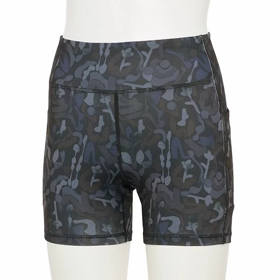 Women's Tek Gear® Core 5-in. High-Waisted Bike Shorts Olive Camo - Image 9