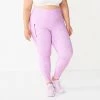 Plus Size Tek Gear® Ultrastretch Pocket Running Leggings White Stripe