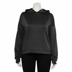 Plus Size Tek Gear® Stretch Fleece Hoodie Black