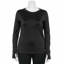 Plus Size Tek Gear® Performance Fleece Tee Black