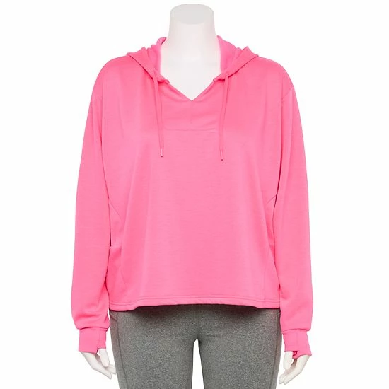 Plus Size Tek Gear® Stretch Fleece Hoodie Strawberry Cake - Image 7