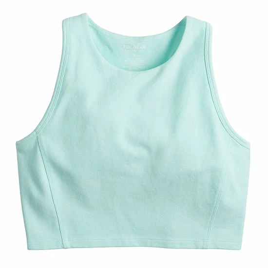 Tek Gear® Essential Low-Impact Longline Sports Bra Blue Cheetah - Image 3