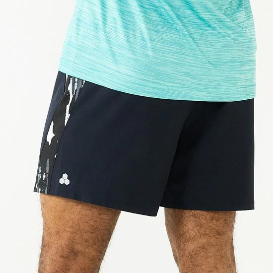 Men's Tek Gear® Stretch Running Shorts Teal Vertical Dye 2 Men's Tek Gear® Stretch Running Shorts Teal Vertical Dye - Image 2