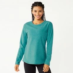 Women's Tek Gear® Microfleece Crewneck Top Black