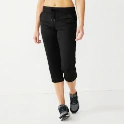 Petite Tek Gear® Weekend Straight-Leg Capris Grape Yard