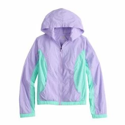 Kids 7-20 Tek Gear® Colorblock Windbreaker Jacket Purple Shawn